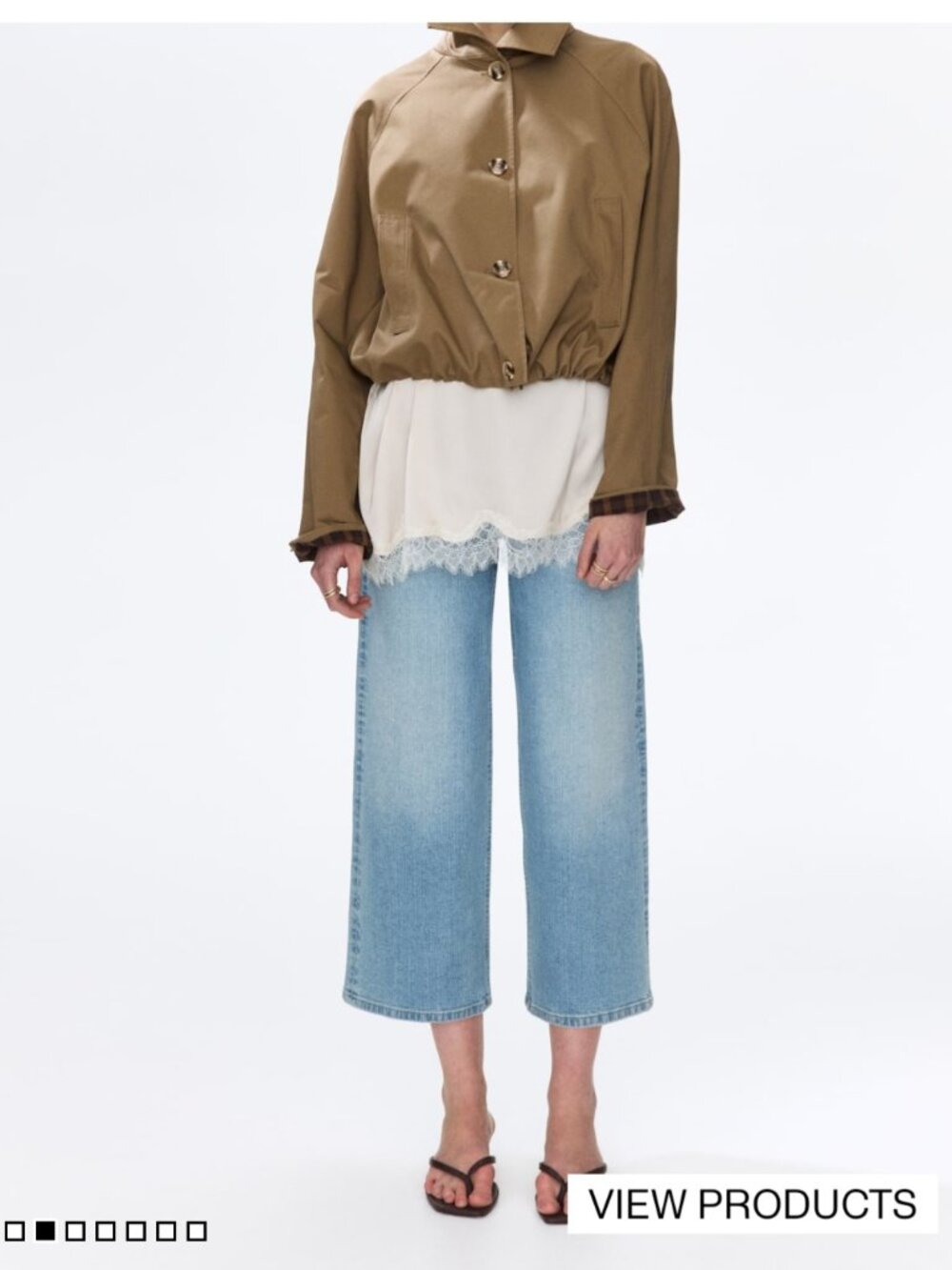 H&M Wide high waist ankle lenght JEANS NWT